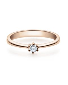 Verlobungsring 18001 rotgold 0,10 ct