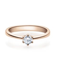 Verlobungsring 18001 rotgold 0,25 ct