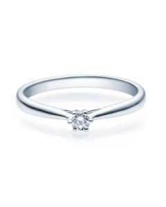 Verlobungsring  18007 weißgold 0,10 ct