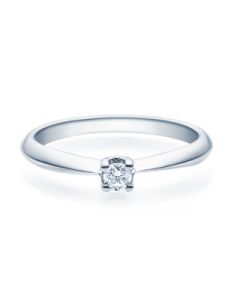 Verlobungsring  18009 weißgold 0,10 ct
