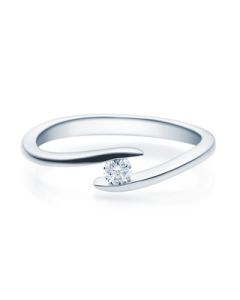 Verlobungsring  18015 weißgold 0,10 ct