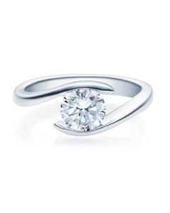 Verlobungsring  18015 weißgold 1 ct