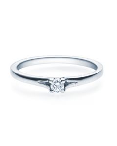 Verlobungsring  18020 weißgold 0,10 ct